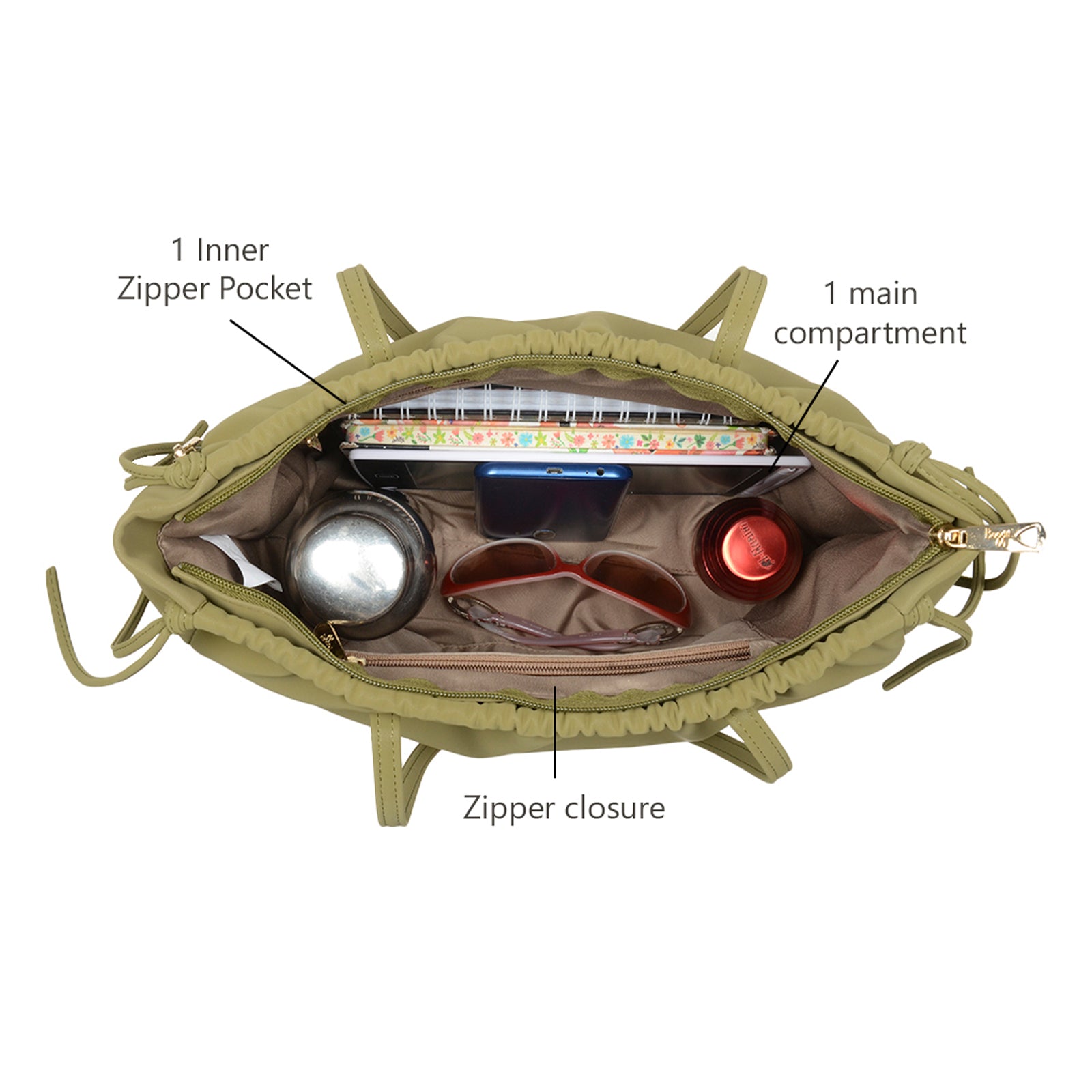 Lipsey Green Medium Bag