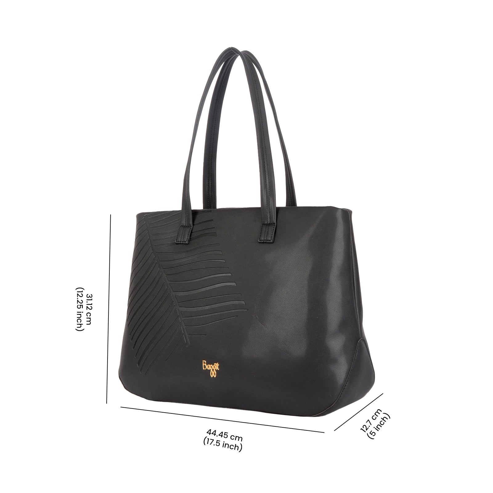 Petaline Black Large Tote Bag