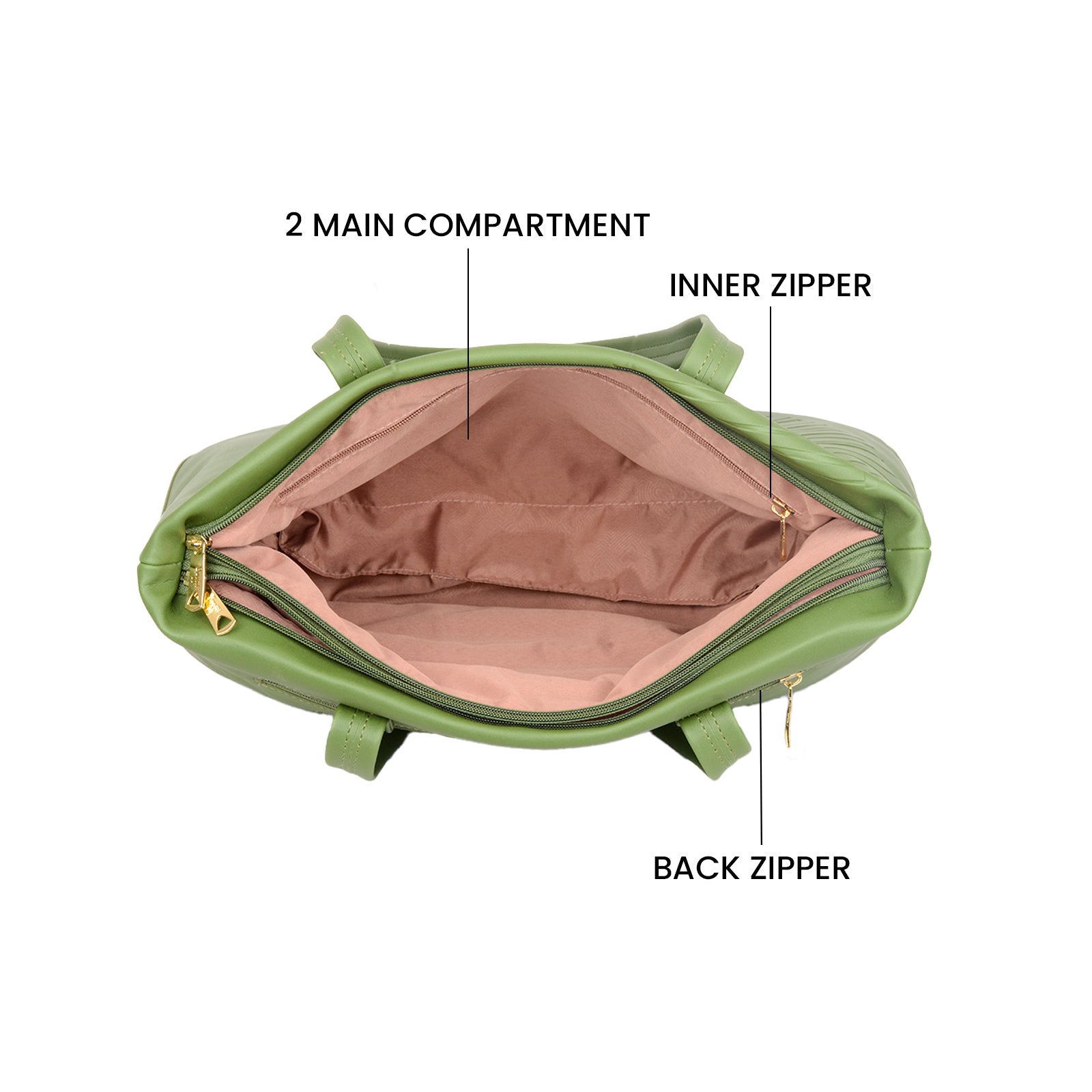 Petaline Green Large Tote Laptop Bag