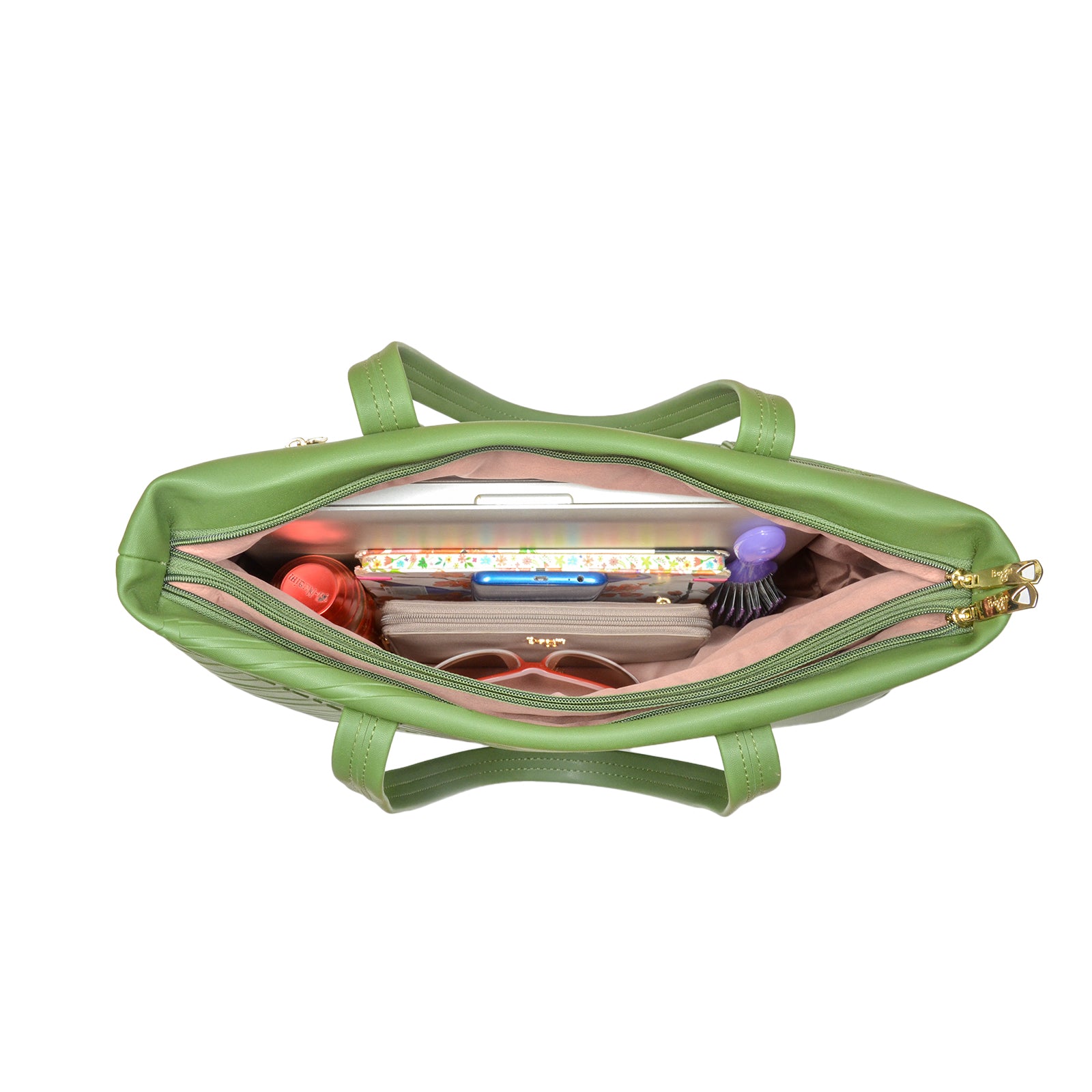 Petaline Green Large Tote Laptop Bag