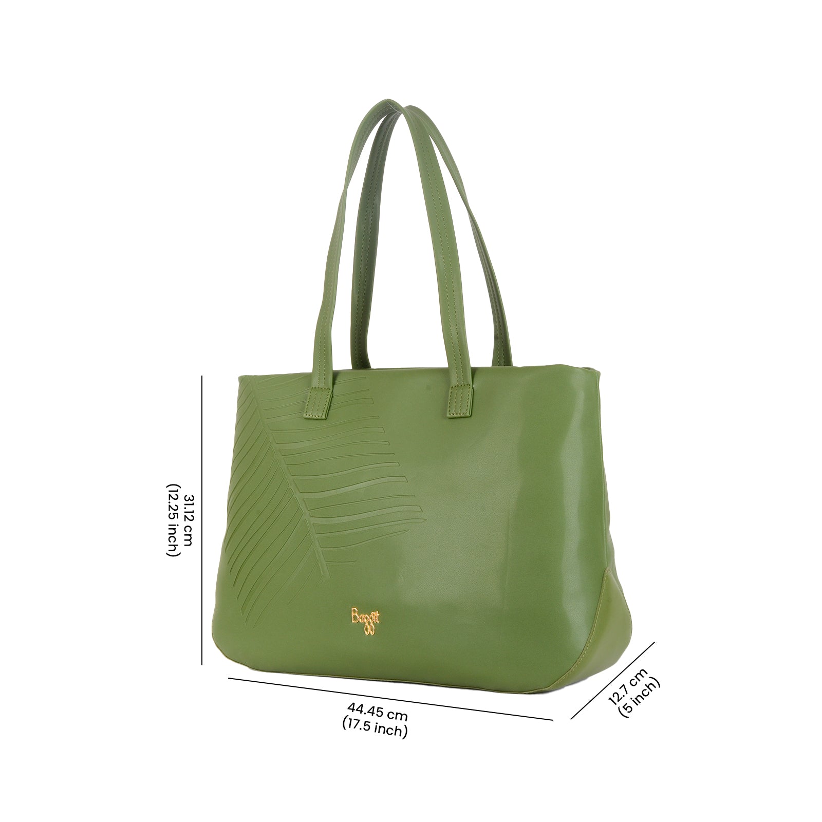 Petaline Green Large Tote Laptop Bag