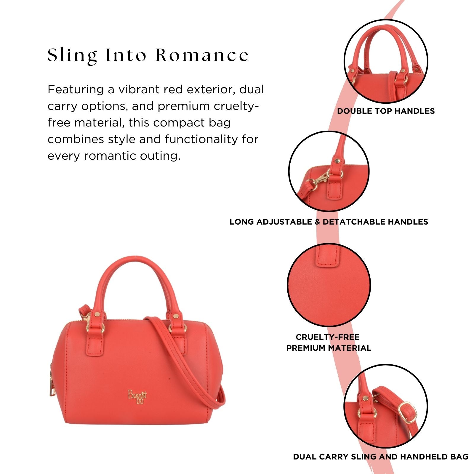 Pops Red Small Sling Bag