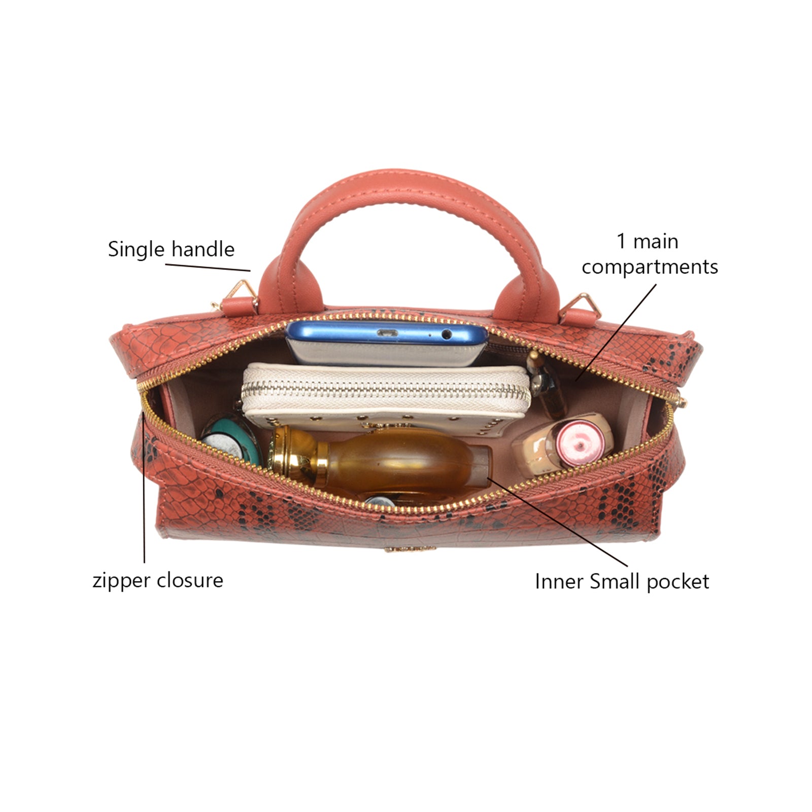 Python Tan Small Bag