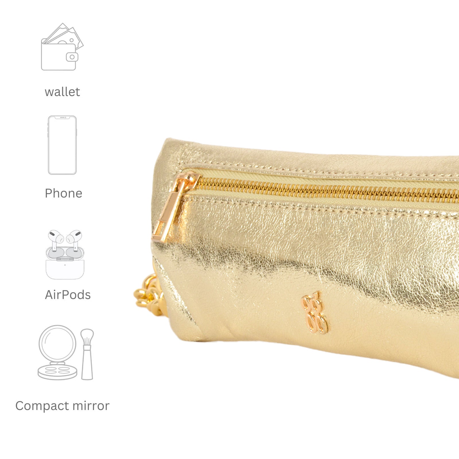 Beetles Gold Extra Small Waistpouch Bags