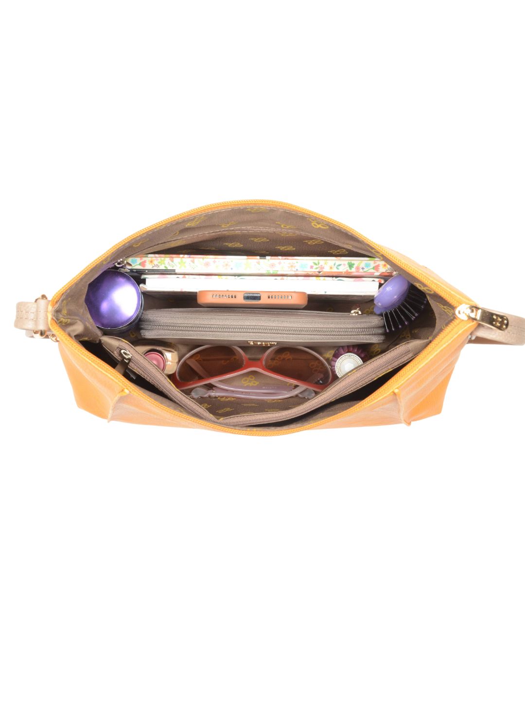 Amara Yellow Medium Hobo Bag