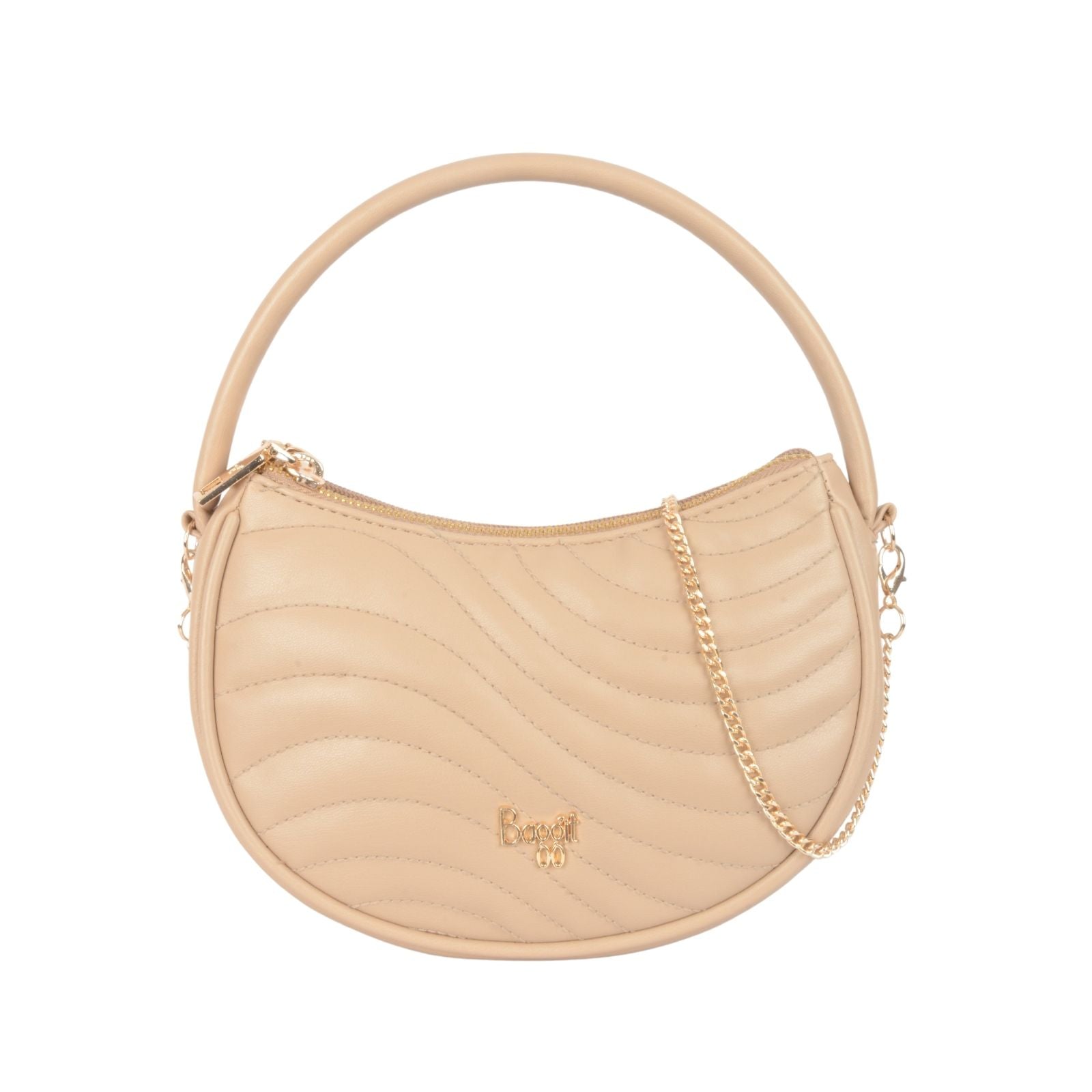 Curling Beige Small Sling Bag