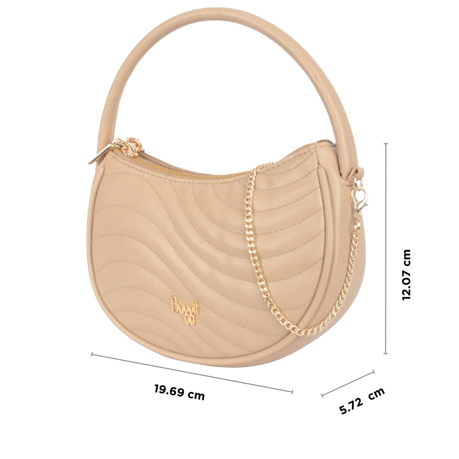 Curling Beige Small Sling Bag