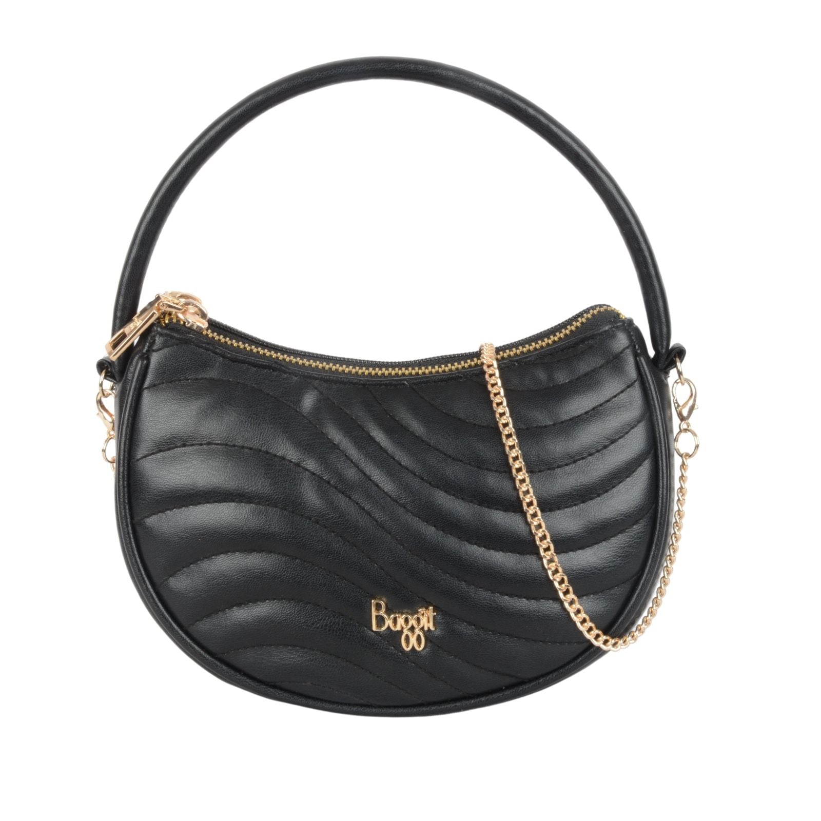 Curling Black Small Sling Bag