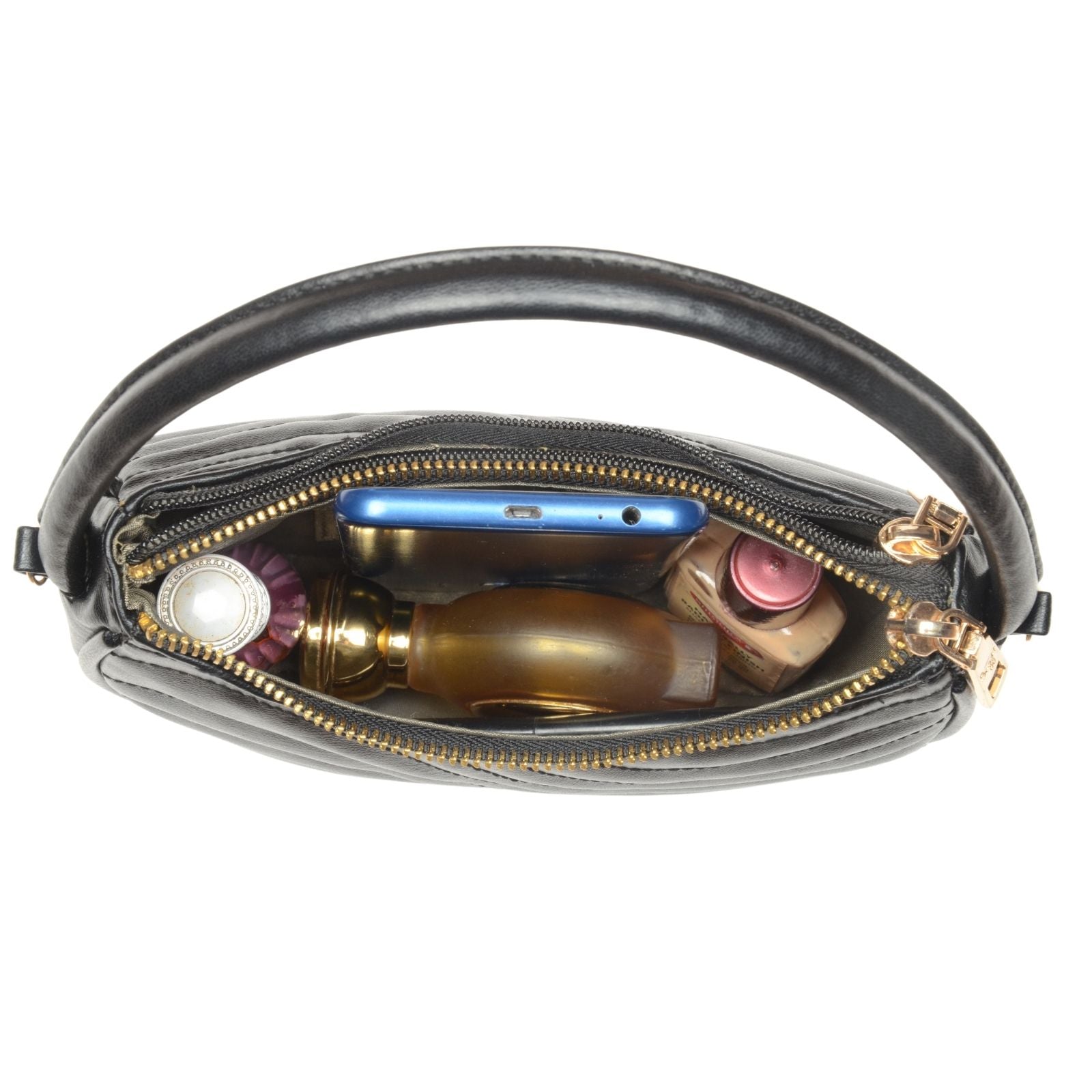 Curling Black Small Sling Bag