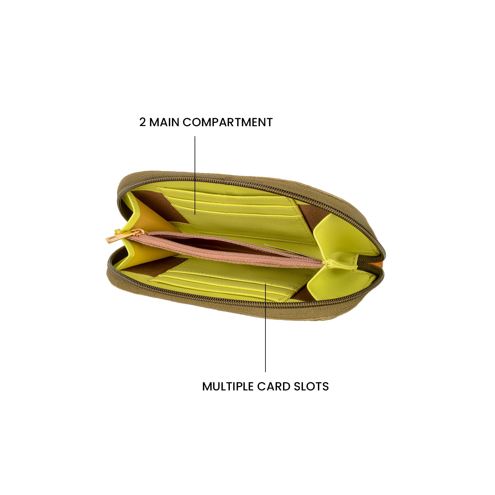 Minded Milled 5 Bay Leaf Large Ziparound Wallets