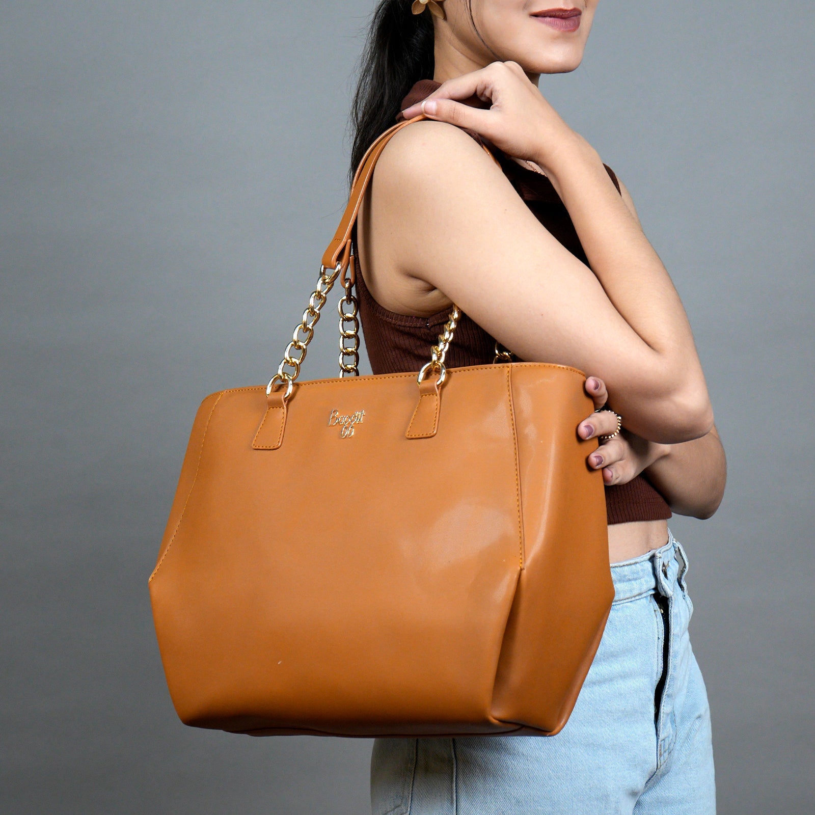 Caren Mustard Large Bag