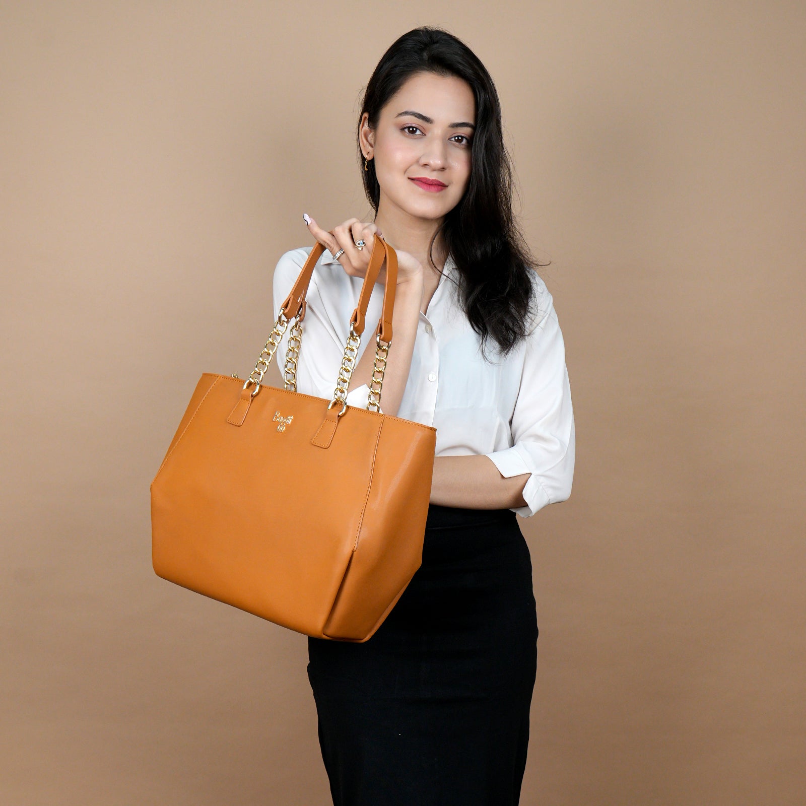 Caren Mustard Large Bag