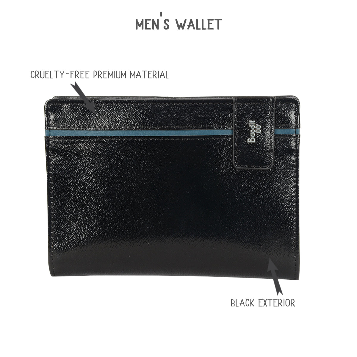 Pliant Black Medium Two Fold Wallet