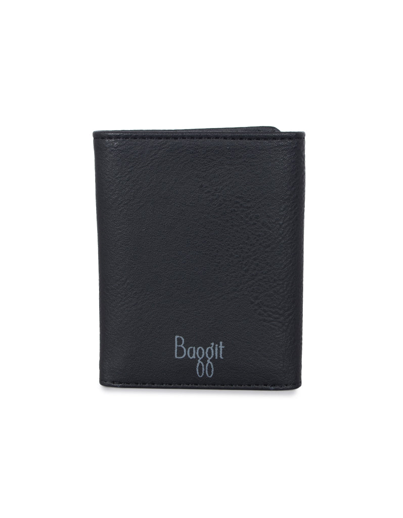 Pawn Black Small Three Fold Wallet