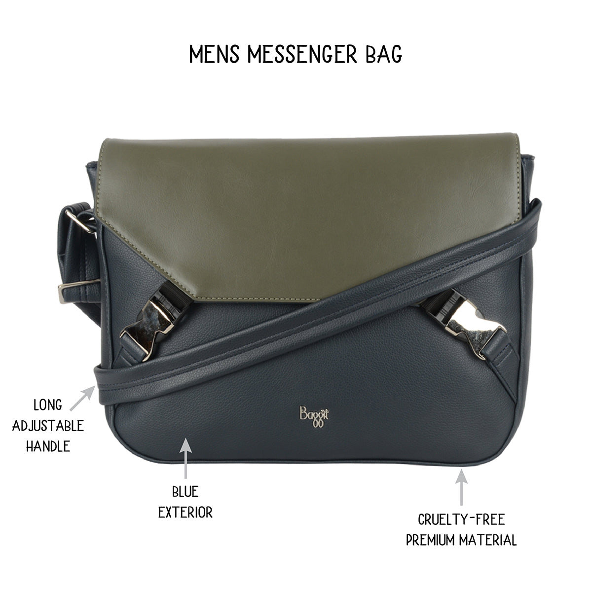 Cred Blue Medium Messenger Bags