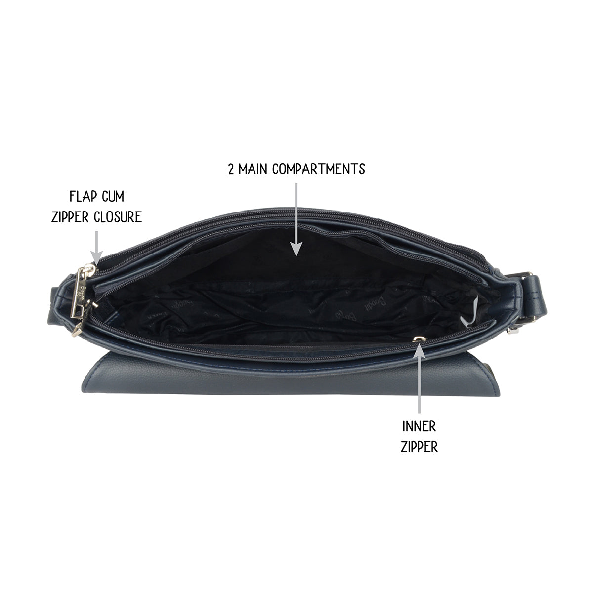 Cred Blue Medium Messenger Bags