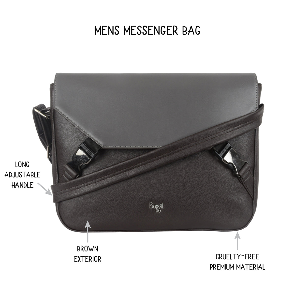 Cred Brown Medium Messenger Bags