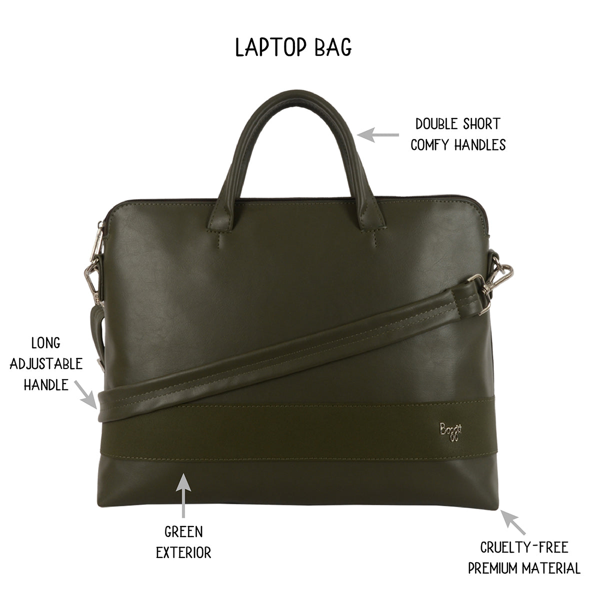Equinox Green Large Laptop Bag