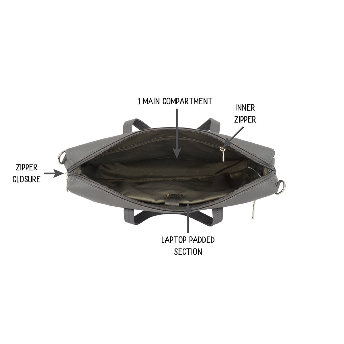 Exide Grey Large Laptop Bag