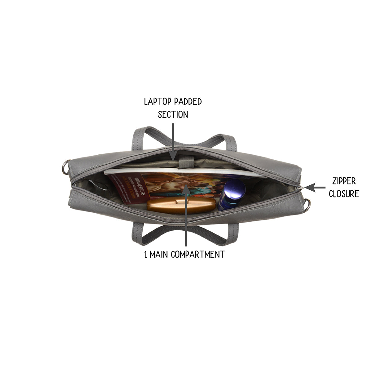 Exide Grey Large Laptop Bag