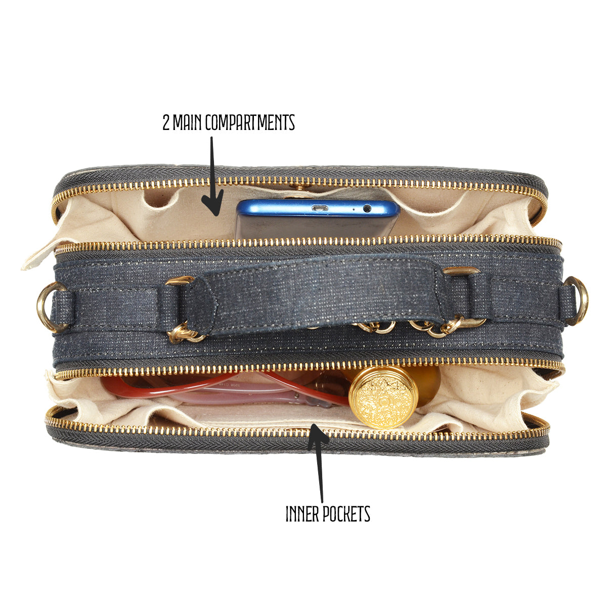 Fullmoon Black Small Saddle Bags