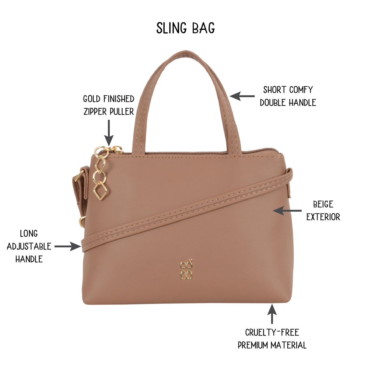 Alyssa Beige Large Satchel Bag