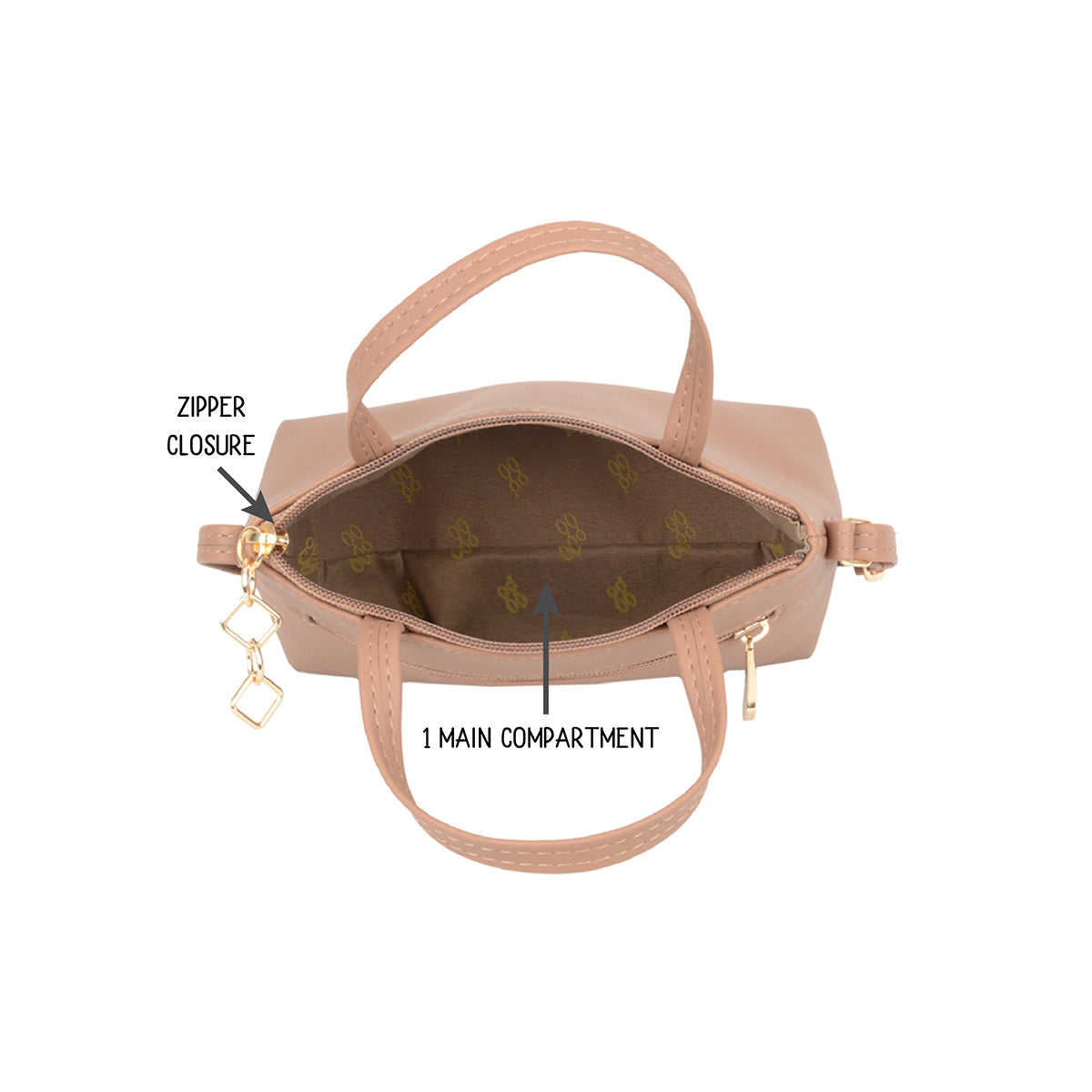 Alyssa Beige Large Satchel Bag