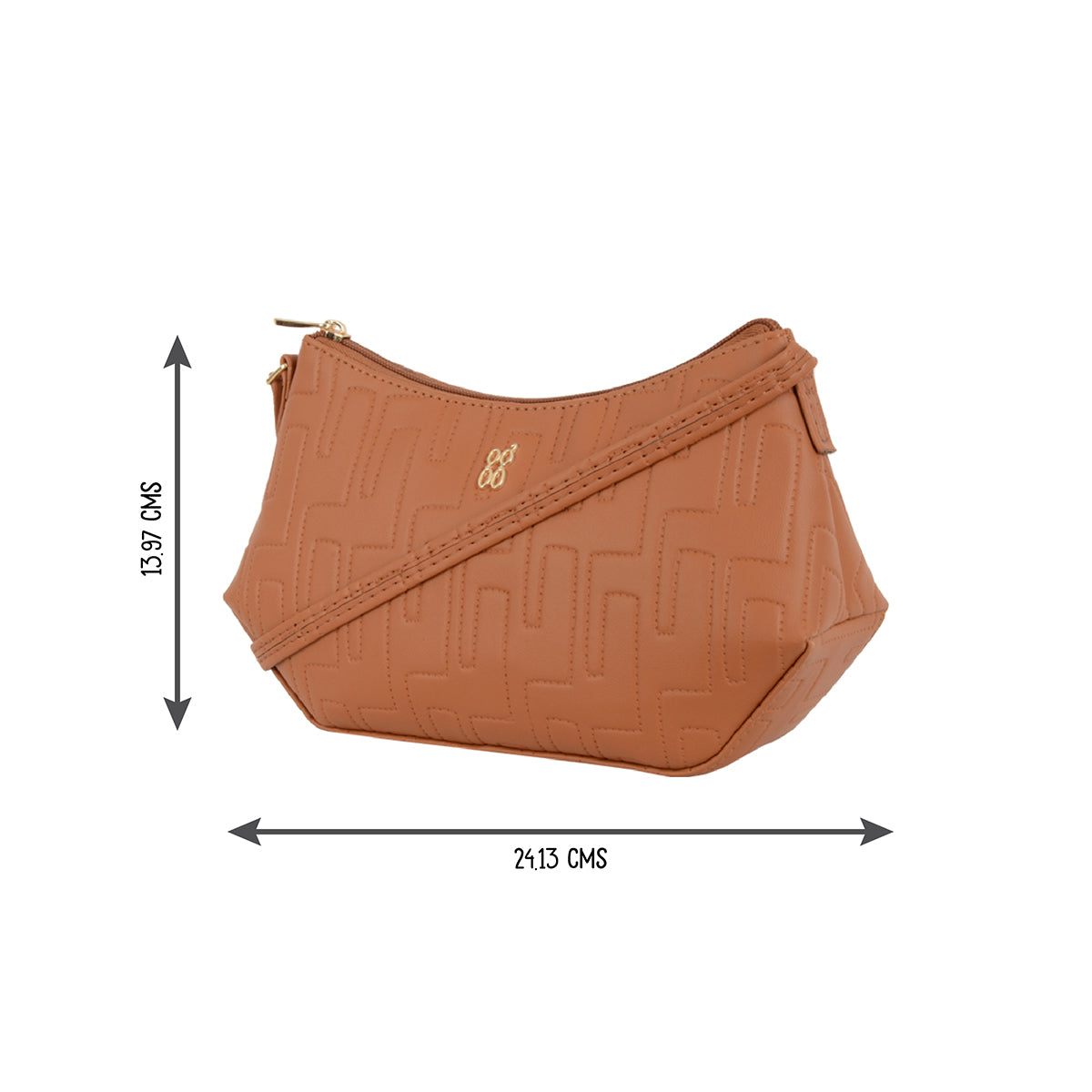 Bastc Brown Small Saddle Sling Bag