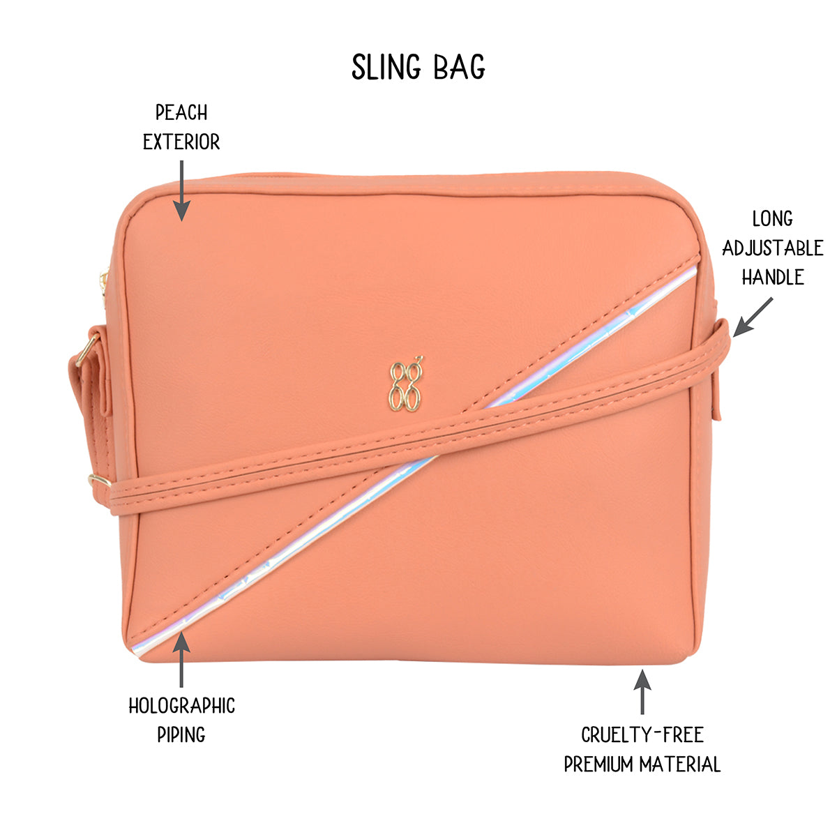 Chincholi Peach Extra Small Camera Bag