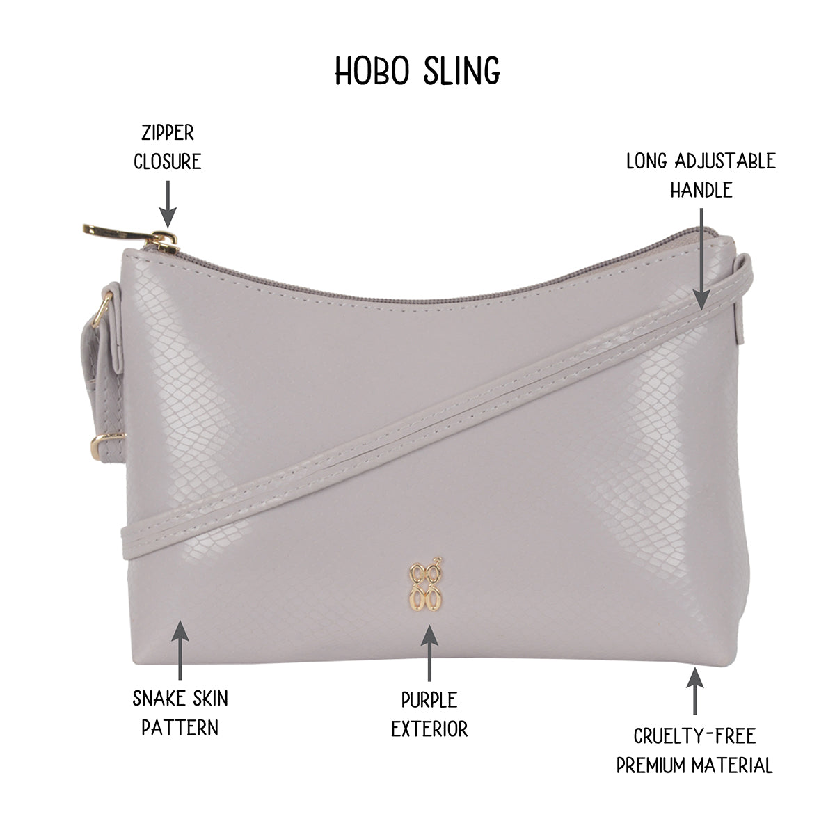 Dollins Purple XXS Hobo Sling Bags