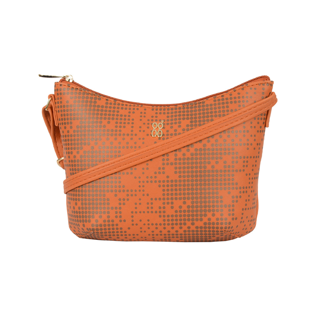 Hobs Orange Small Hobo Sling Bag