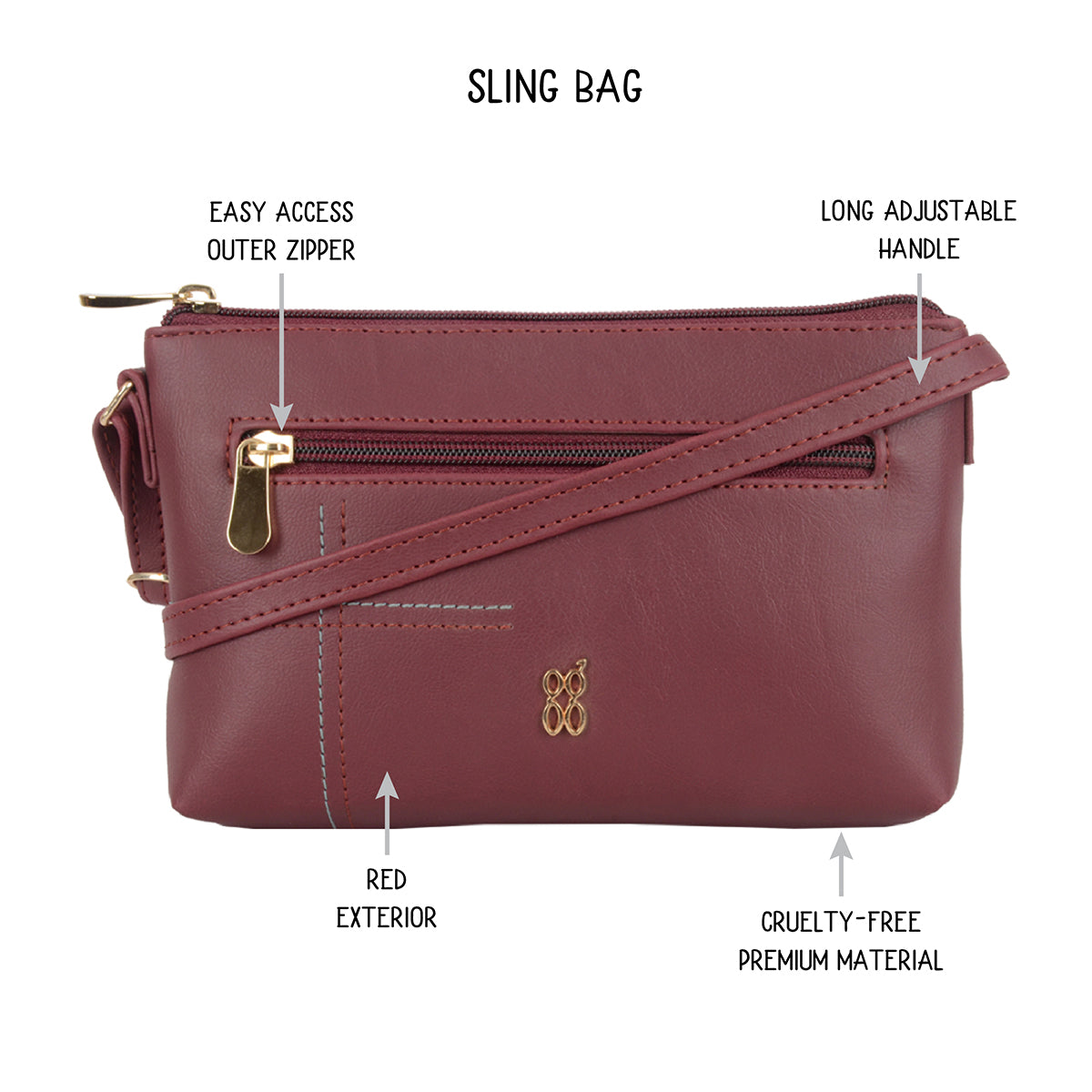 Inspect Wine Small Satchel Sling Bag