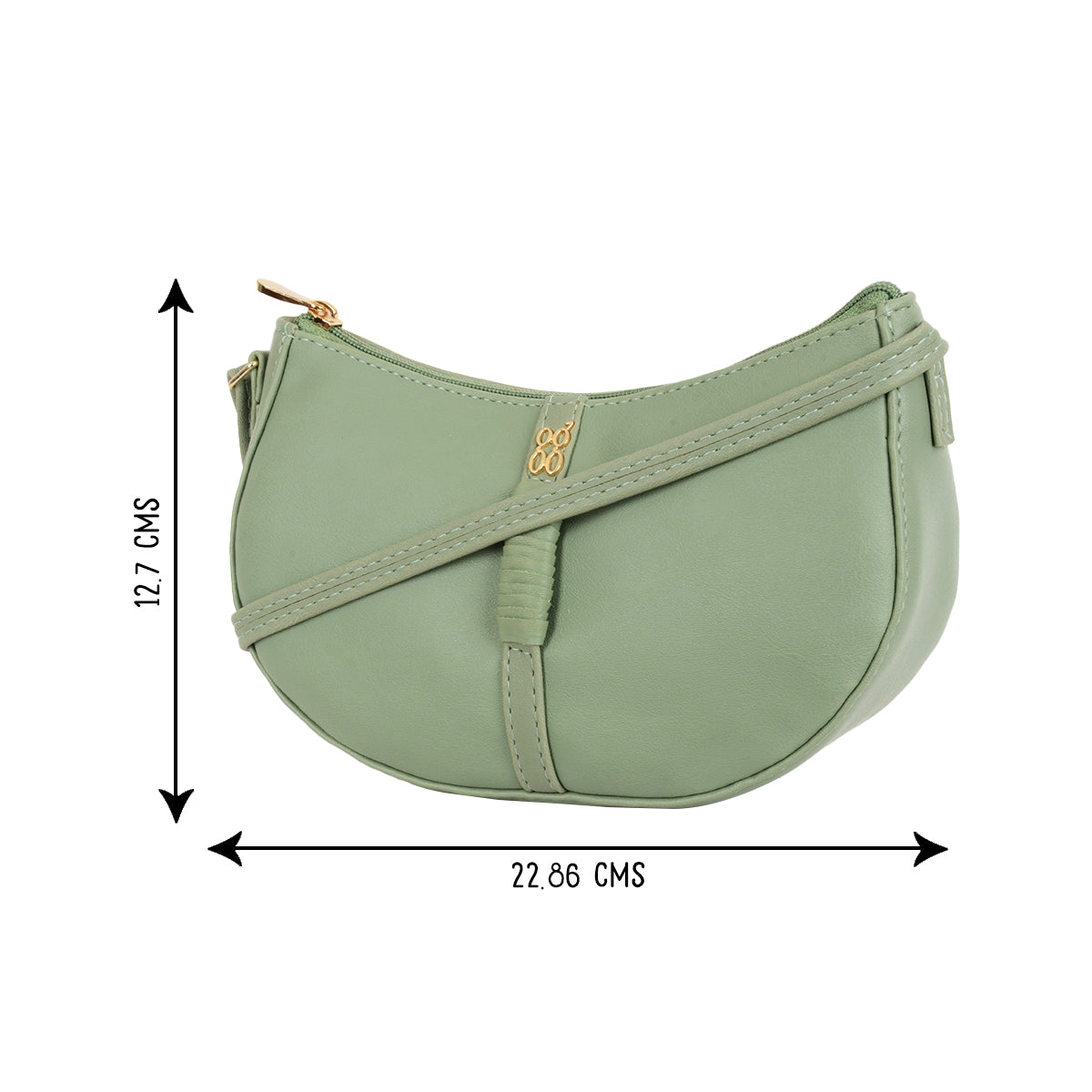 Mallu Green Small Saddle Sling Bag