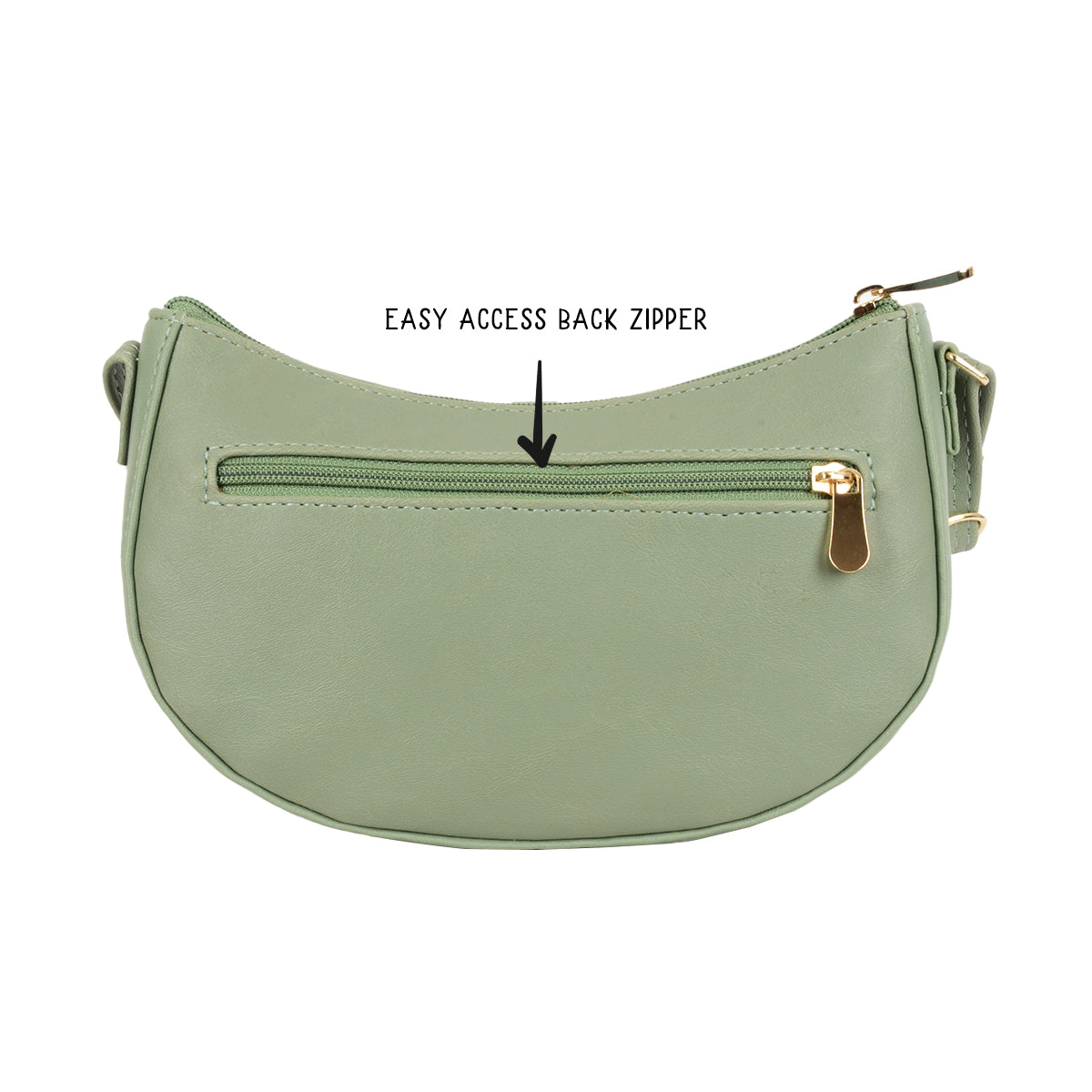 Mallu Green Small Saddle Sling Bag