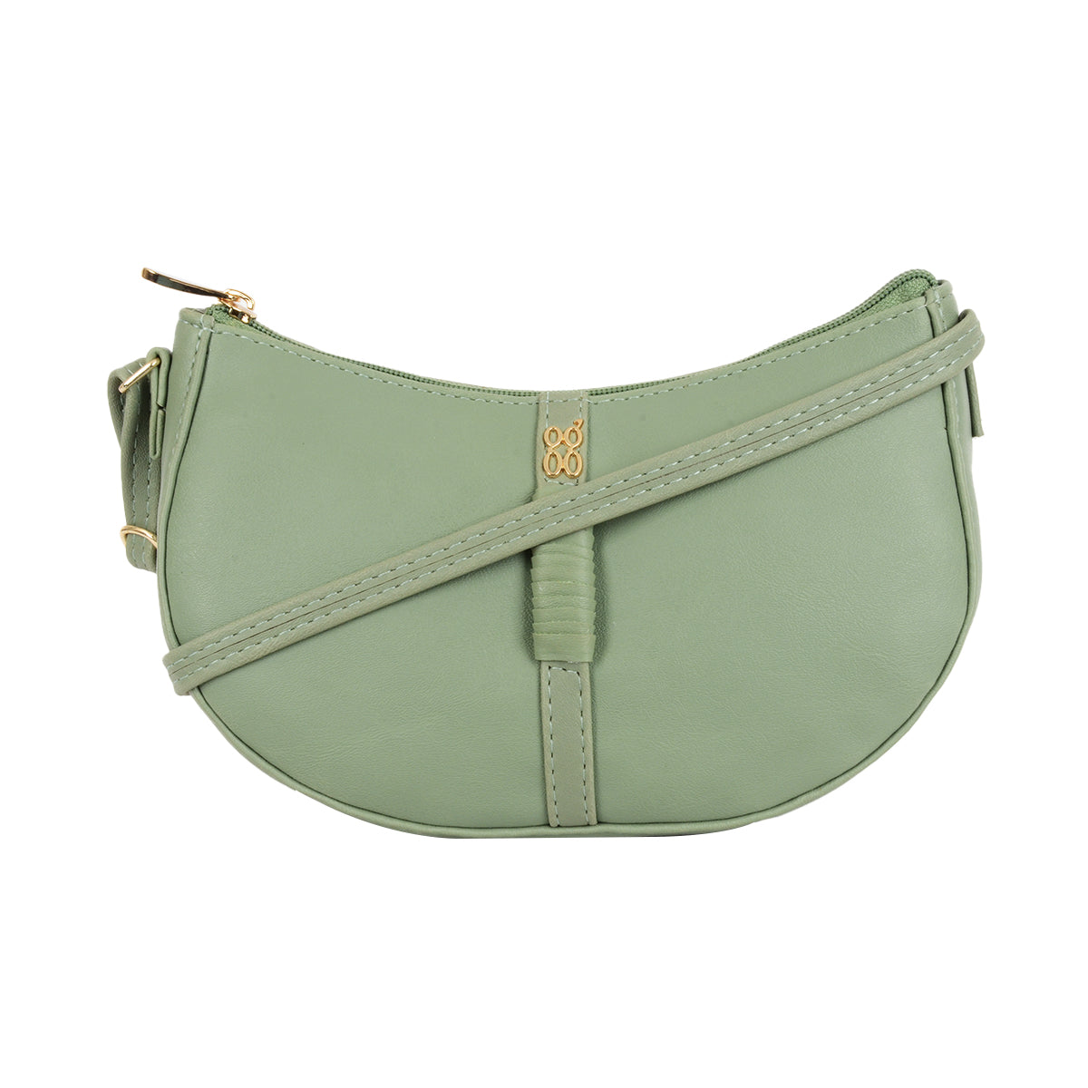 Mallu Green Small Saddle Sling Bag