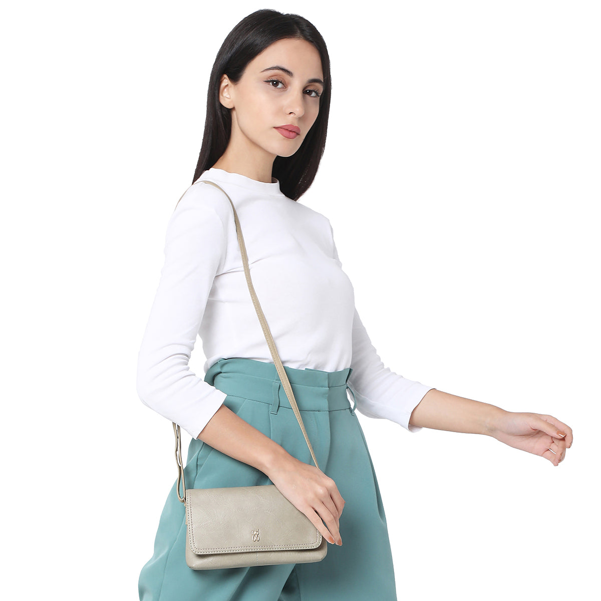 Munchy Beige Large Satchel Sling Bag