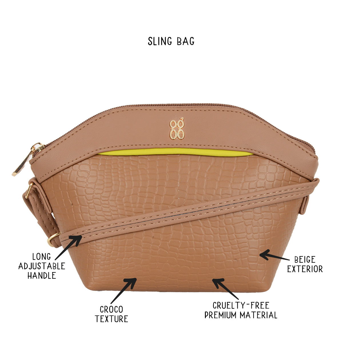 Opie Beige XXS Bowling Sling Bags