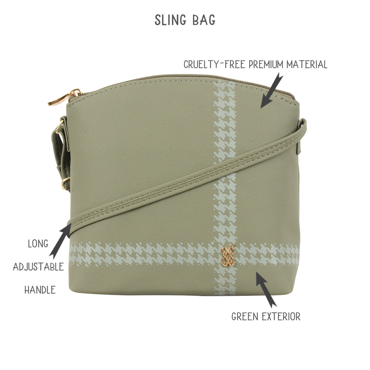 Pathway Green Oversized Bowling Sling Bag