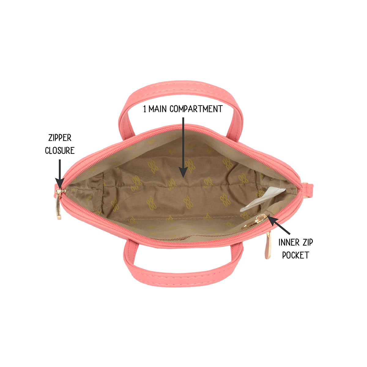 Plainy Pink Small Bowling Sling Bag