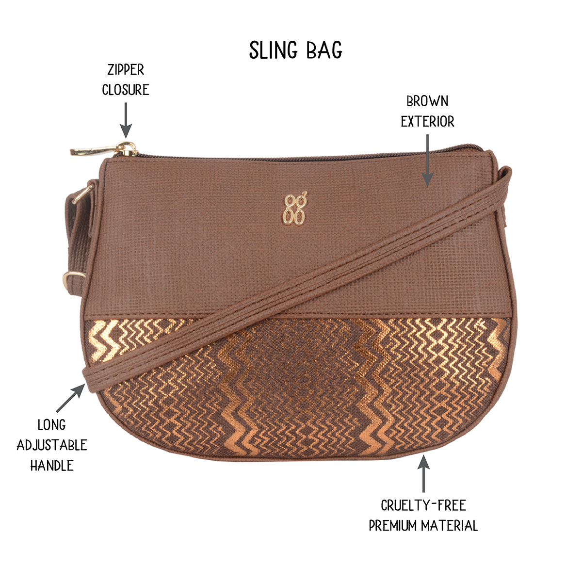 Potis Brown XL Saddle Sling Bags