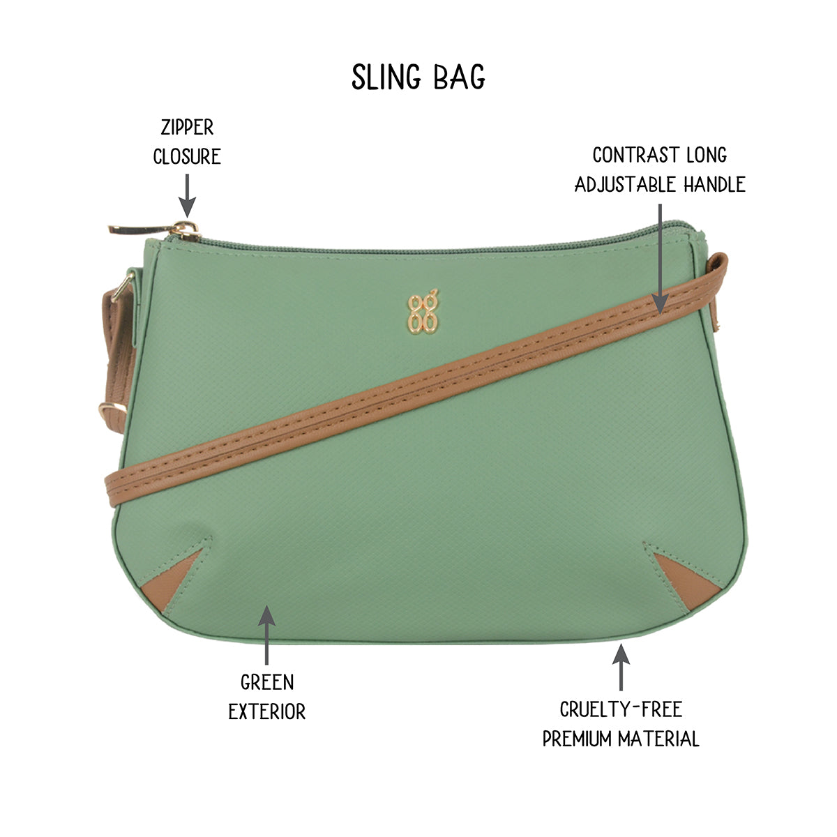 Reboo Green XL Saddle Sling Bags