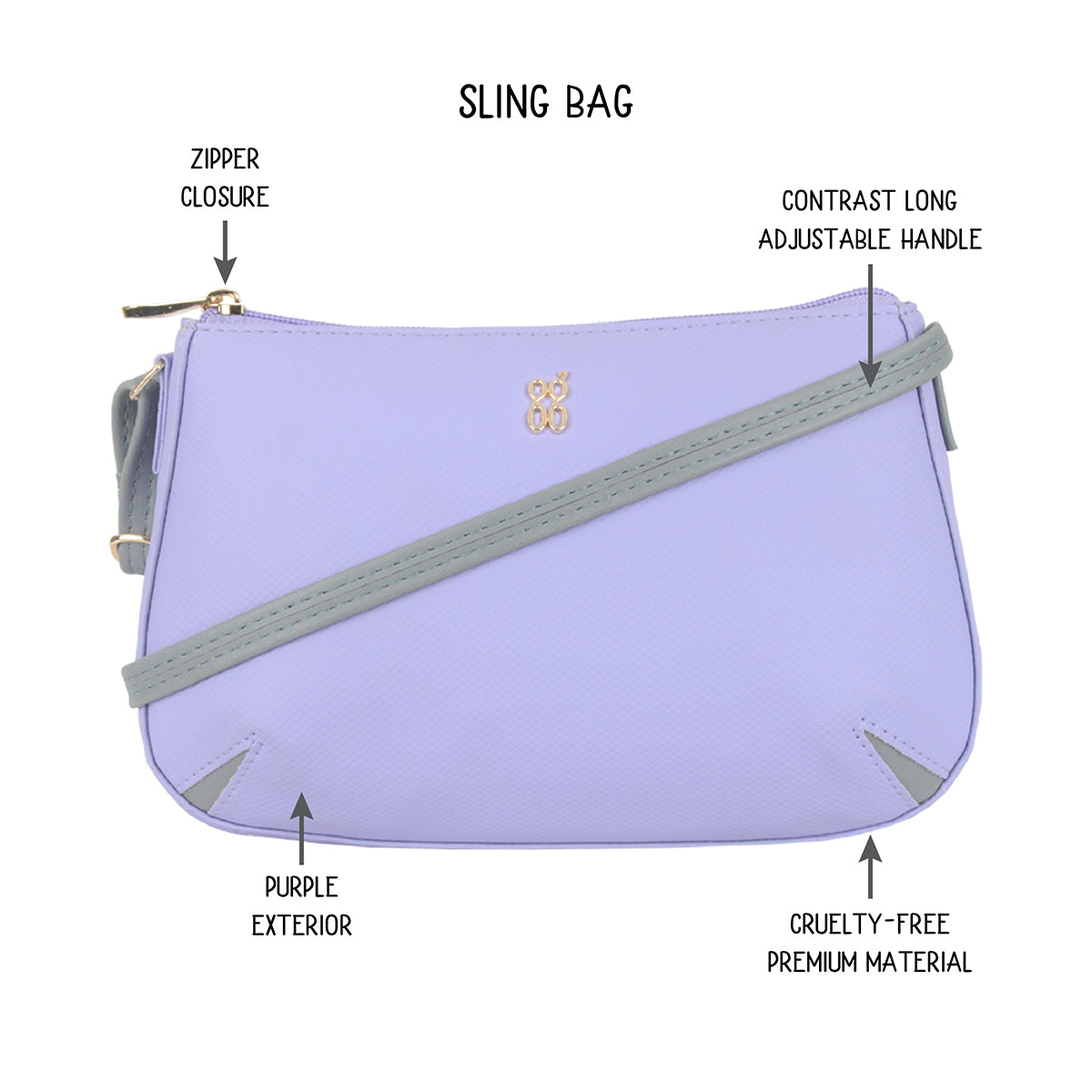 Reboo Purple XL Saddle Sling Bags