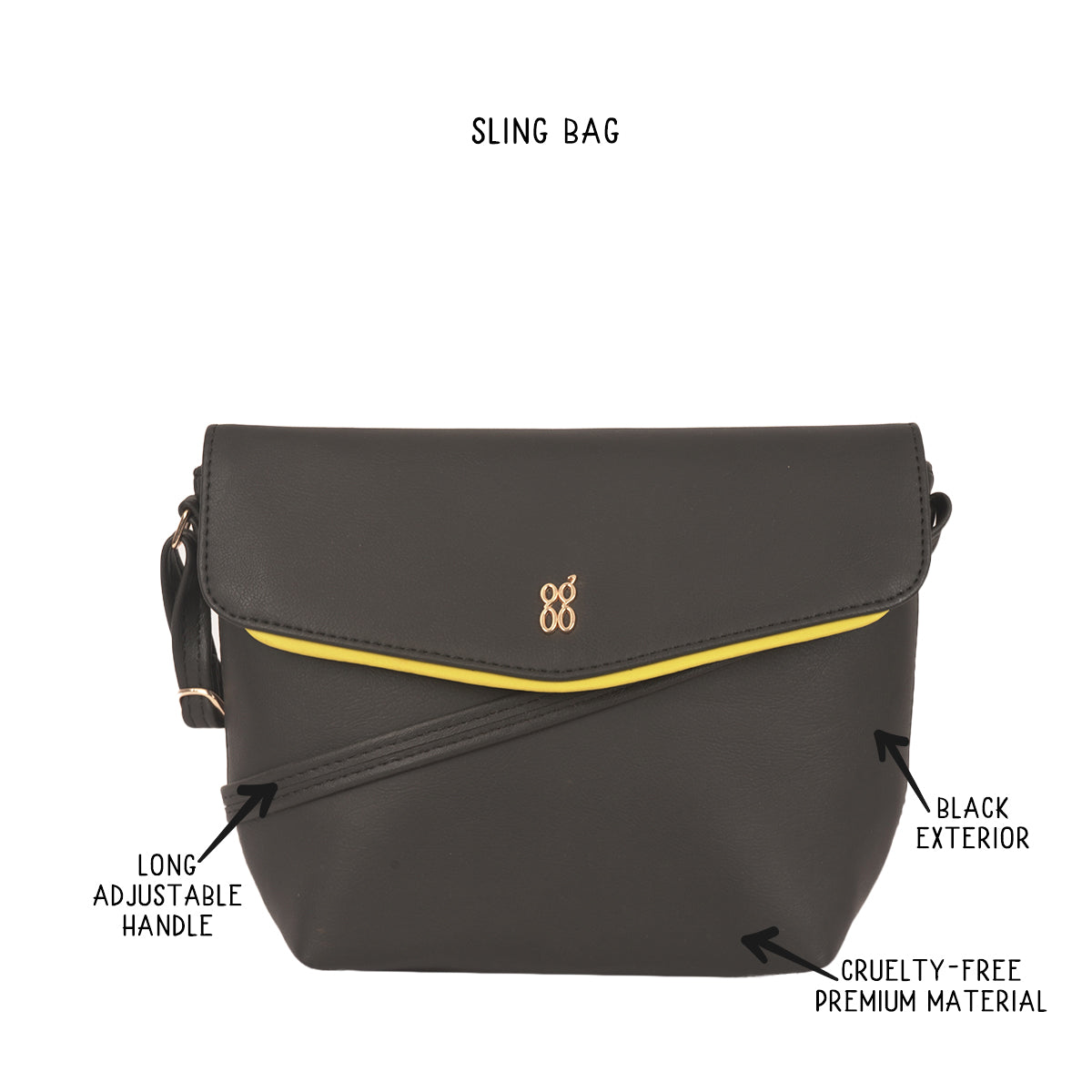 Shutara Black XS Satchel Sling Bags