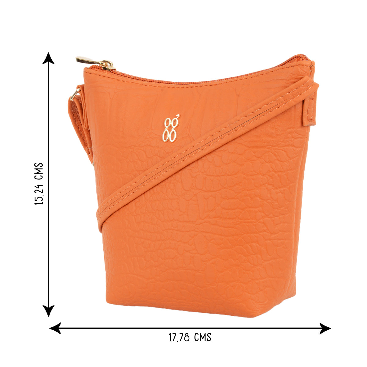 Soulful Orange Small Hobo Sling Bag