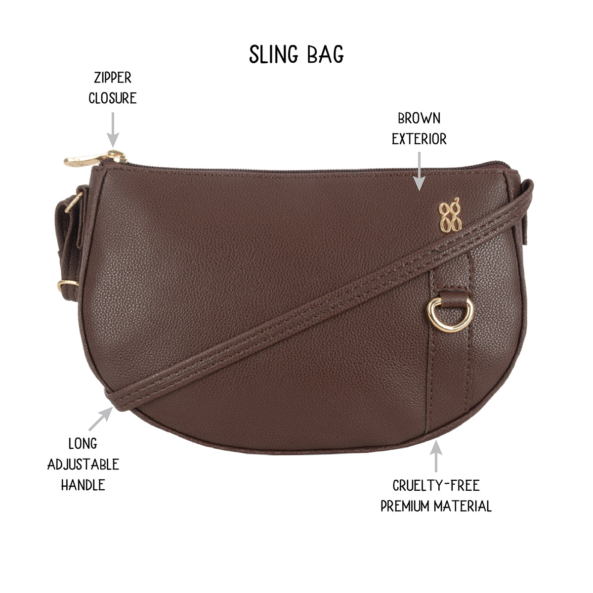 Walthan Brown XXS Saddle Sling Bags