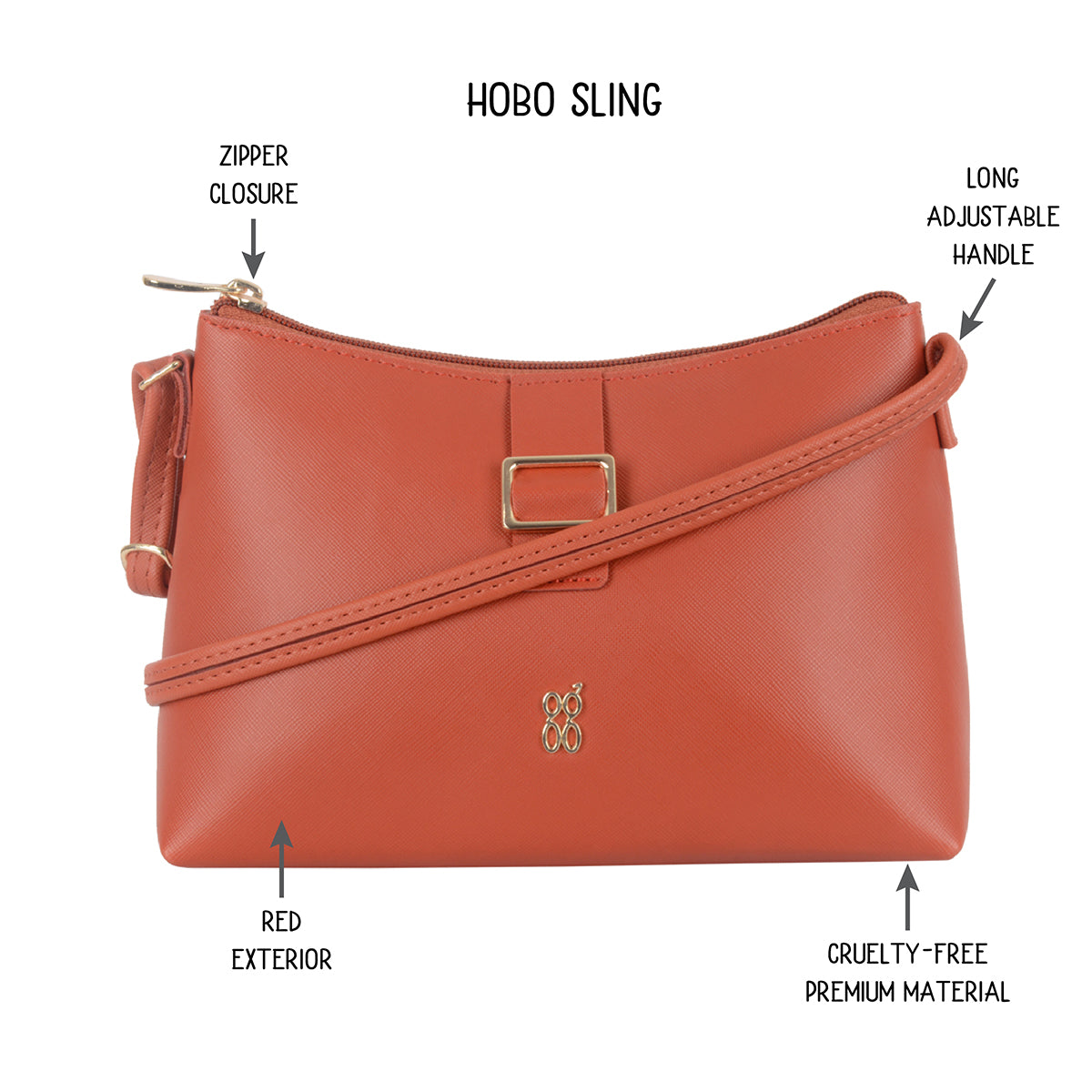 ack Red XXS Hobo Sling Bags