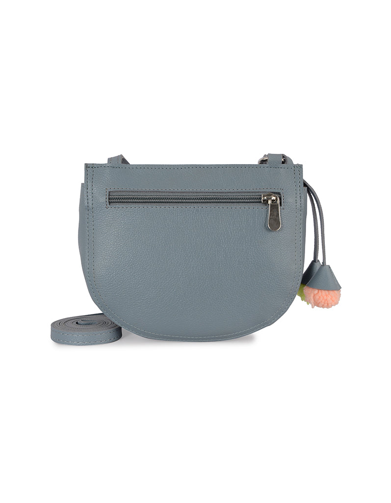 Alora Blue Large Saddle Sling Bag