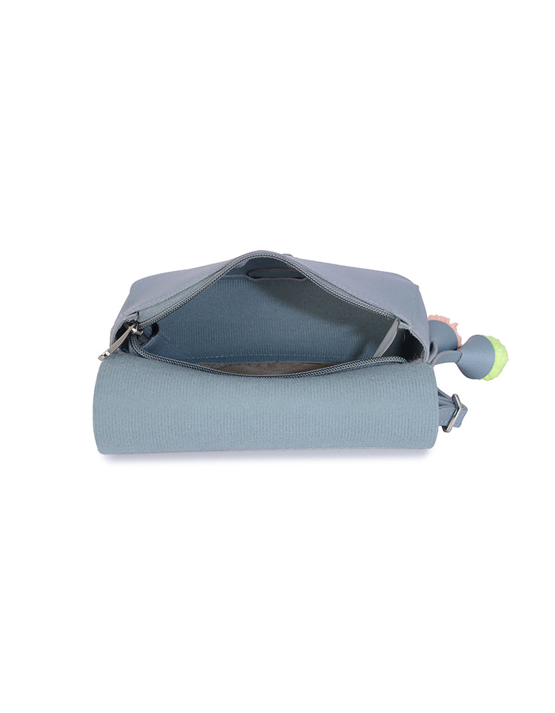 Alora Blue Large Saddle Sling Bag