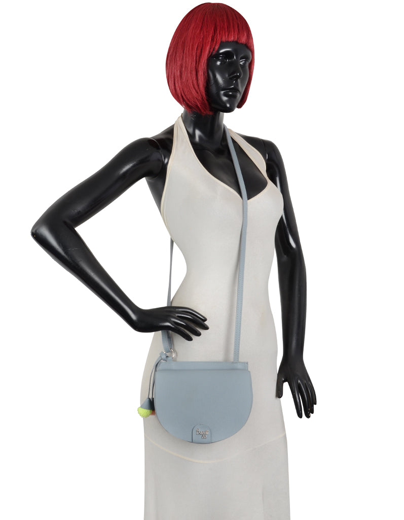 Alora Blue Large Saddle Sling Bag