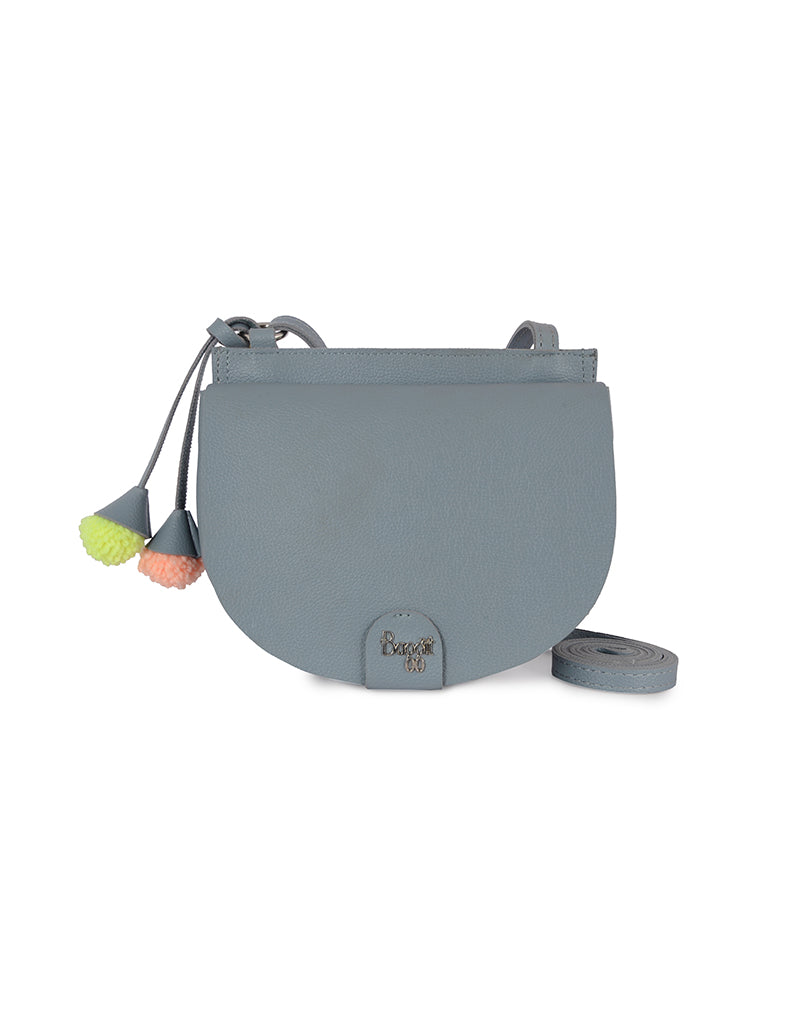 Alora Blue Large Saddle Sling Bag